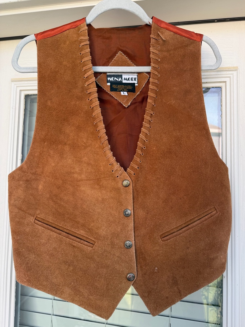 Vintage Genuine Leather Mona Mode Men’s Vest
